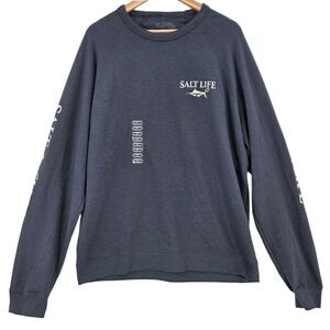 Salt Life Mens 3XL Blue Long Sleeve Logo Sweatshirt NWT
